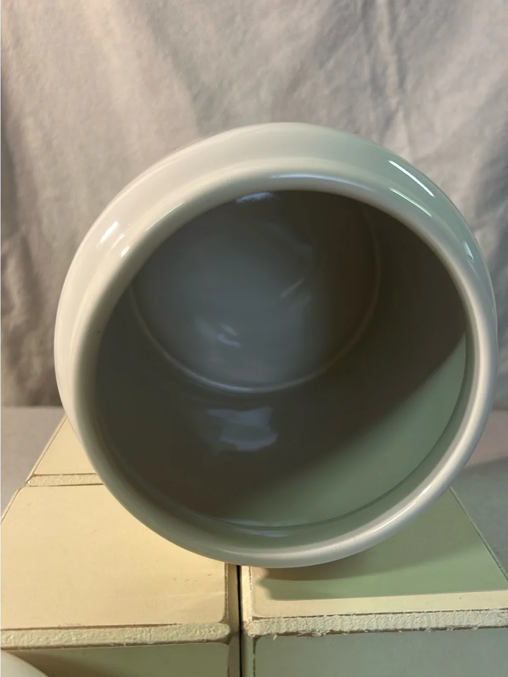 Rae Dunn White Ceramic 'SAND' Canister with Lid